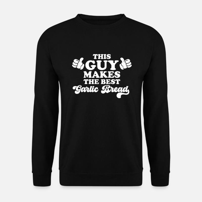 Knoblauch Knoblauchbrot Essen Geschenk - Unisex Pullover - Schwarz