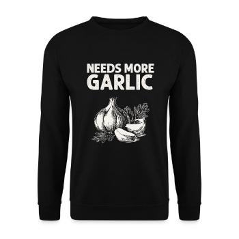 Ail Ail Pain Pain Cadeau alimentaire - Sweat-shirt Unisexe - noir - Devant - Alina (178cm) & Michal (187cm)