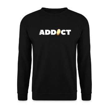 Garlic Garlic Bread Food Gift - Unisex Sweatshirt - black - Front - Alina (178cm) & Michal (187cm)
