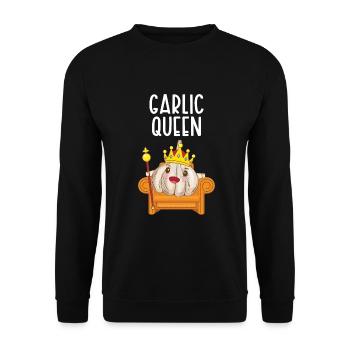 Garlic Garlic Bread Food Gift - Unisex Sweatshirt - black - Front - Alina (178cm) & Michal (187cm)