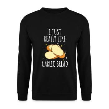 Ail Ail Pain Pain Cadeau alimentaire - Sweat-shirt Unisexe - noir - Devant - Alina (178cm) & Michal (187cm)