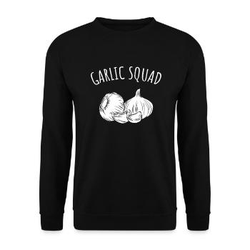 Garlic Garlic Bread Food Gift - Unisex Sweatshirt - black - Front - Alina (178cm) & Michal (187cm)