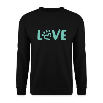 Cadeau Propriétaire de chat Cadeau de chat - Sweat-shirt Unisexe - noir - Devant - Alina (178cm) & Michal (187cm)
