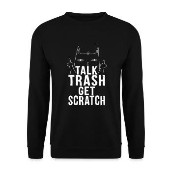 Gift Cat Owner Cat Gift - Unisex Sweatshirt - black - Front - Alina (178cm) & Michal (187cm)