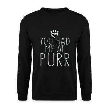 Gift Cat Owner Cat Gift - Unisex Sweatshirt - black - Front - Alina (178cm) & Michal (187cm)