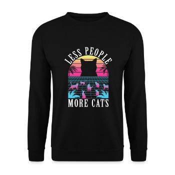 Gift Cat Owner Cat Gift - Unisex Sweatshirt - black - Front - Alina (178cm) & Michal (187cm)