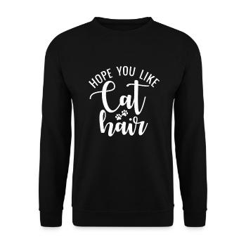 Gift Cat Owner Cat Gift - Unisex Sweatshirt - black - Front - Alina (178cm) & Michal (187cm)