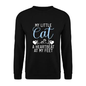 Gift Cat Owner Cat Gift - Unisex Sweatshirt - black - Front - Alina (178cm) & Michal (187cm)