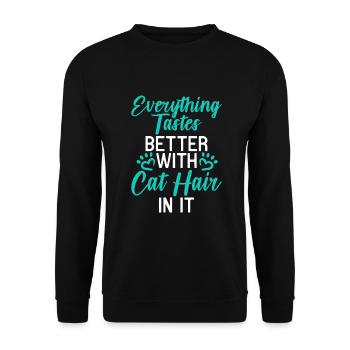 Gift Cat Owner Cat Gift - Unisex Sweatshirt - black - Front - Alina (178cm) & Michal (187cm)
