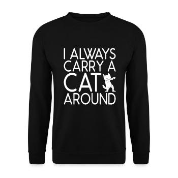 Gift Cat Owner Cat Gift - Unisex Sweatshirt - black - Front - Alina (178cm) & Michal (187cm)