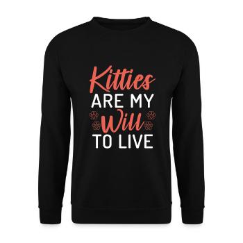 Gift Cat Owner Cat Gift - Unisex Sweatshirt - black - Front - Alina (178cm) & Michal (187cm)