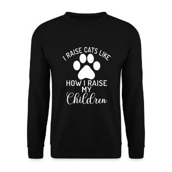 Gift Cat Owner Cat Gift - Unisex Sweatshirt - black - Front - Alina (178cm) & Michal (187cm)