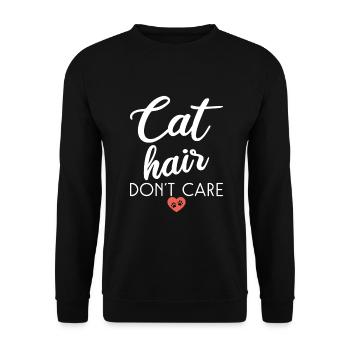 Gift Cat Owner Cat Gift - Unisex Sweatshirt - black - Front - Alina (178cm) & Michal (187cm)