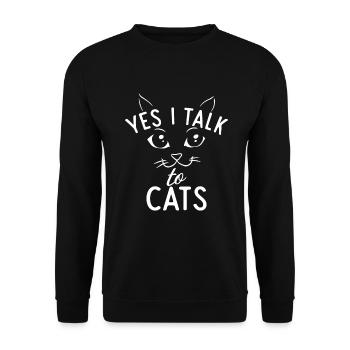 Gift Cat Owner Cat Gift - Unisex Sweatshirt - black - Front - Alina (178cm) & Michal (187cm)