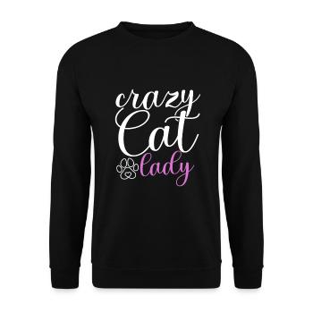 Gift Cat Owner Cat Gift - Unisex Sweatshirt - black - Front - Alina (178cm) & Michal (187cm)