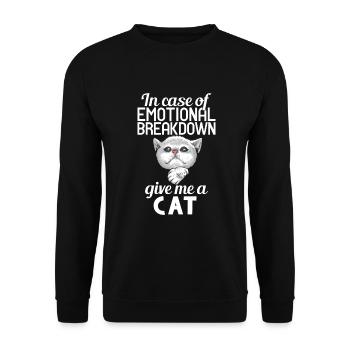 Gift Cat Owner Cat Gift - Unisex Sweatshirt - black - Front - Alina (178cm) & Michal (187cm)