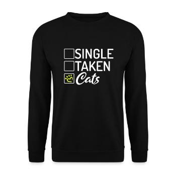 Gift Cat Owner Cat Gift - Unisex Sweatshirt - black - Front - Alina (178cm) & Michal (187cm)