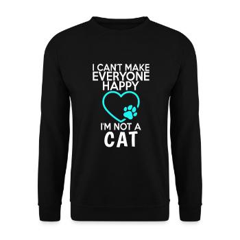 Gift Cat Owner Cat Gift - Unisex Sweatshirt - black - Front - Alina (178cm) & Michal (187cm)