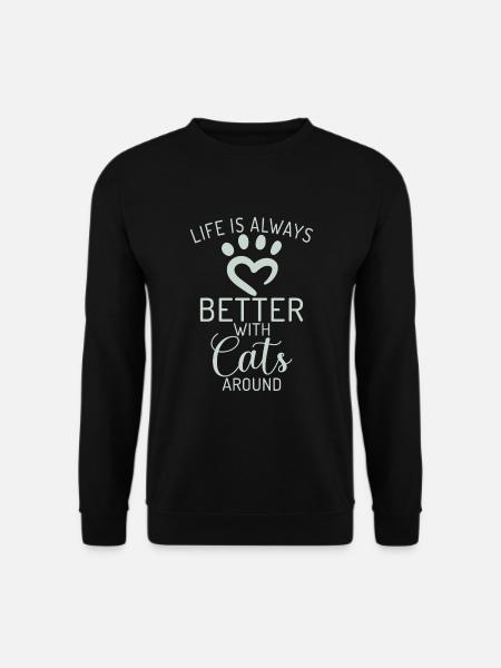 Geschenk Katze Besitzer Katze Geschenk - Unisex Pullover - Schwarz