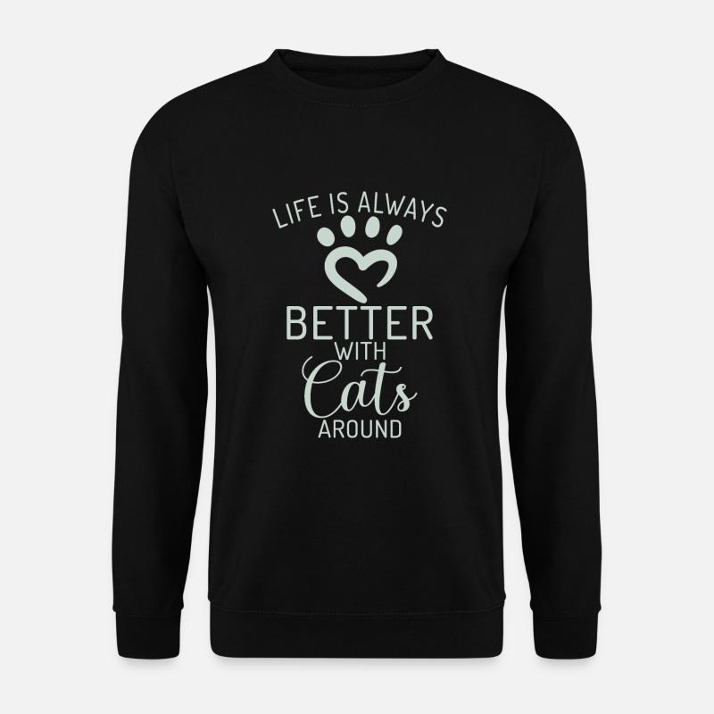 Geschenk Katze Besitzer Katze Geschenk - Unisex Pullover - Schwarz