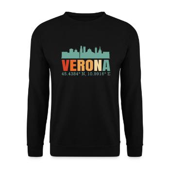 Verona - Unisex Sweatshirt - black - Front - Alina (178cm) & Michal (187cm)