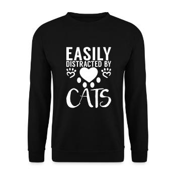 Gift Cat Owner Cat Gift - Unisex Sweatshirt - black - Front - Alina (178cm) & Michal (187cm)