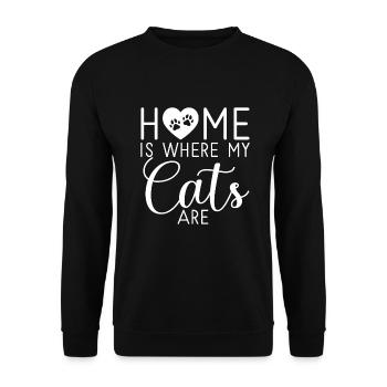 Gift Cat Owner Cat Gift - Unisex Sweatshirt - black - Front - Alina (178cm) & Michal (187cm)