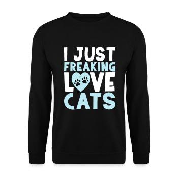 Gift Cat Owner Cat Gift - Unisex Sweatshirt - black - Front - Alina (178cm) & Michal (187cm)
