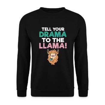 Cadeau Lama Lama Cadeau Amoureux - Sweat-shirt Unisexe - noir - Devant - Alina (178cm) & Michal (187cm)