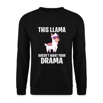 Cadeau Lama Lama Cadeau Amoureux - Sweat-shirt Unisexe - noir - Devant - Alina (178cm) & Michal (187cm)
