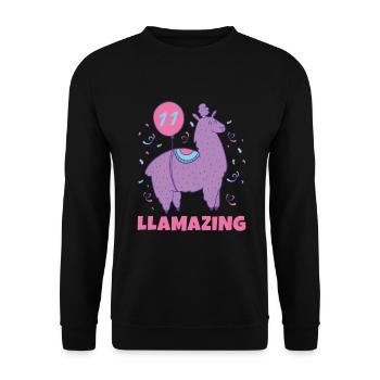 Cadeau Lama Lama Cadeau Amoureux - Sweat-shirt Unisexe - noir - Devant - Alina (178cm) & Michal (187cm)