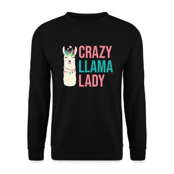 Cadeau Lama Lama Cadeau Amoureux - Sweat-shirt Unisexe - noir - Devant - Alina (178cm) & Michal (187cm)