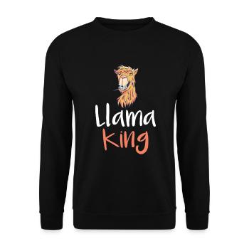 Cadeau Lama Lama Cadeau Amoureux - Sweat-shirt Unisexe - noir - Devant - Alina (178cm) & Michal (187cm)