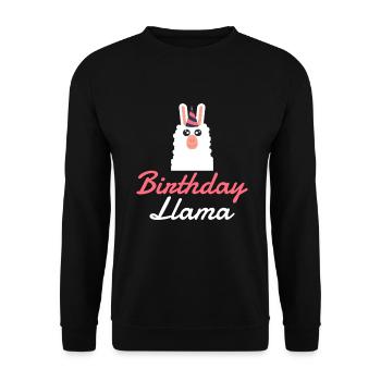 Lama Geschenk Lama Liebhaber Geschenk - Unisex Pullover - Schwarz - Vorne - Alina (178cm) & Michal (187cm)