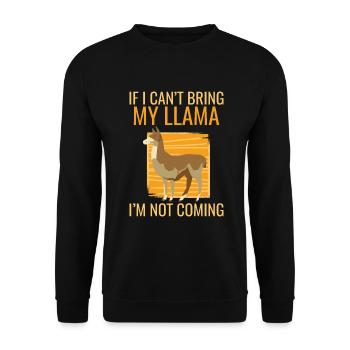Cadeau Lama Lama Cadeau Amoureux - Sweat-shirt Unisexe - noir - Devant - Alina (178cm) & Michal (187cm)