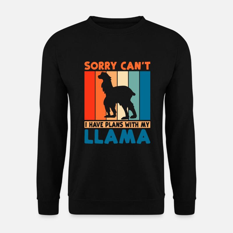Lama Geschenk Lama Liebhaber Geschenk - Unisex Pullover - Schwarz