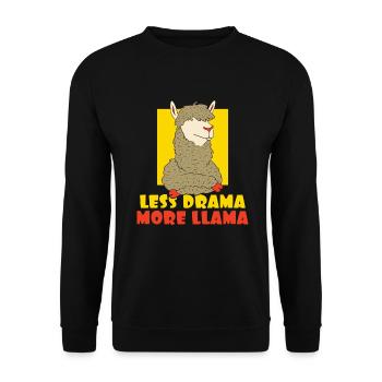 Cadeau Lama Lama Cadeau Amoureux - Sweat-shirt Unisexe - noir - Devant - Alina (178cm) & Michal (187cm)