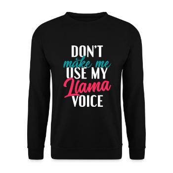Lama Geschenk Lama Liebhaber Geschenk - Unisex Pullover - Schwarz - Vorne - Alina (178cm) & Michal (187cm)