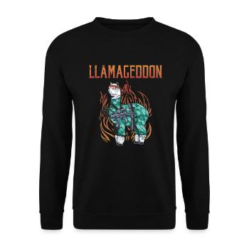Cadeau Lama Lama Cadeau Amoureux - Sweat-shirt Unisexe - noir - Devant - Alina (178cm) & Michal (187cm)