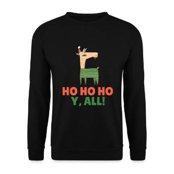 Lama Geschenk Lama Liebhaber Geschenk - Unisex Pullover - Schwarz - Vorne - Alina (178cm) & Michal (187cm)