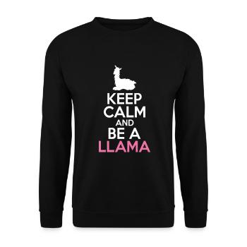 Lama Geschenk Lama Liebhaber Geschenk - Unisex Pullover - Schwarz - Vorne - Alina (178cm) & Michal (187cm)