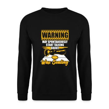 Drôle de cadeau d’amoureux de scellement de cire - Sweat-shirt Unisexe - noir - Devant - Alina (178cm) & Michal (187cm)