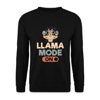 Lama Geschenk Lama Liebhaber Geschenk - Unisex Pullover - Schwarz - Vorne - Alina (178cm) & Michal (187cm)