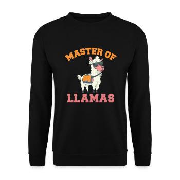 Cadeau Lama Lama Cadeau Amoureux - Sweat-shirt Unisexe - noir - Devant - Alina (178cm) & Michal (187cm)