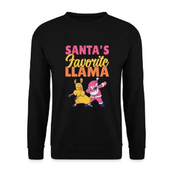 Cadeau Lama Lama Cadeau Amoureux - Sweat-shirt Unisexe - noir - Devant - Alina (178cm) & Michal (187cm)