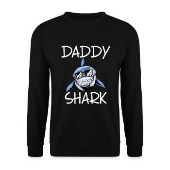 Hai Geschenk Hai Liebhaber - Unisex Pullover - Schwarz - Vorne - Alina (178cm) & Michal (187cm)
