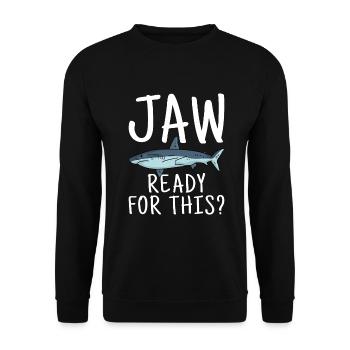Shark Gift Shark Lover - Unisex Sweatshirt - black - Front - Alina (178cm) & Michal (187cm)