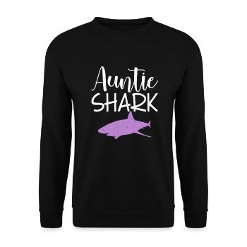 Shark Gift Shark Lover - Unisex Sweatshirt - black - Front - Alina (178cm) & Michal (187cm)