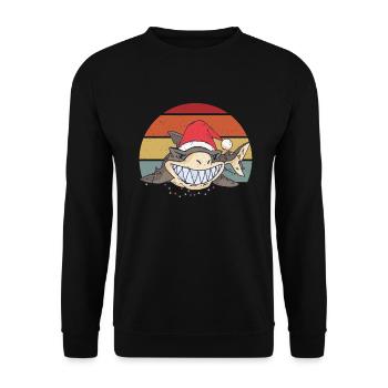 Cadeau de requin Amoureux des requins - Sweat-shirt Unisexe - noir - Devant - Alina (178cm) & Michal (187cm)