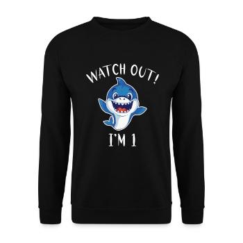 Shark Gift Shark Lover - Unisex Sweatshirt - black - Front - Alina (178cm) & Michal (187cm)